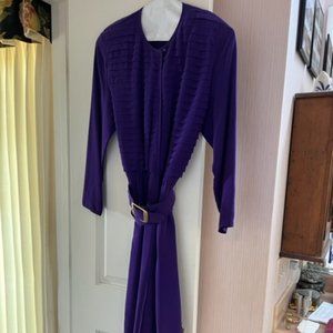 Purple silk Midi dress